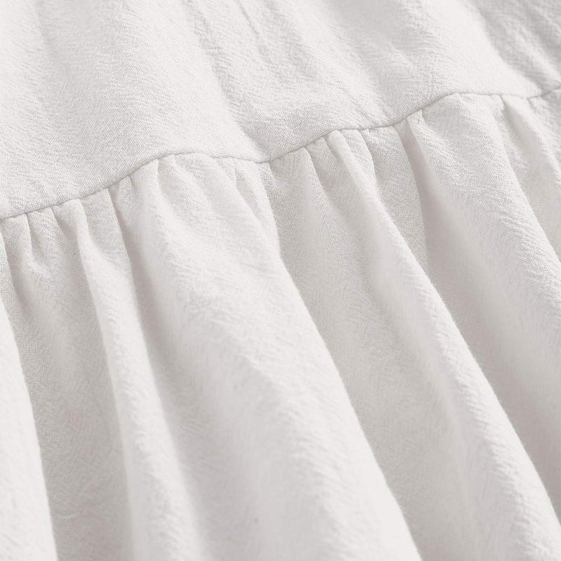 ZAFUL زافول فستان صيفي قصير للنساء برقبة V كاجوال بتصميم A-Line مع حمالات سباغيتي وخلفية مكشوفة بلون موحد (A-f أبيض، M) - Image 4